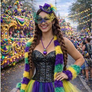 8 Piece Mardi Gras/Parade Outfit